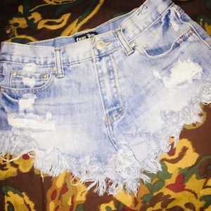 Cut-Off Denim Shorts